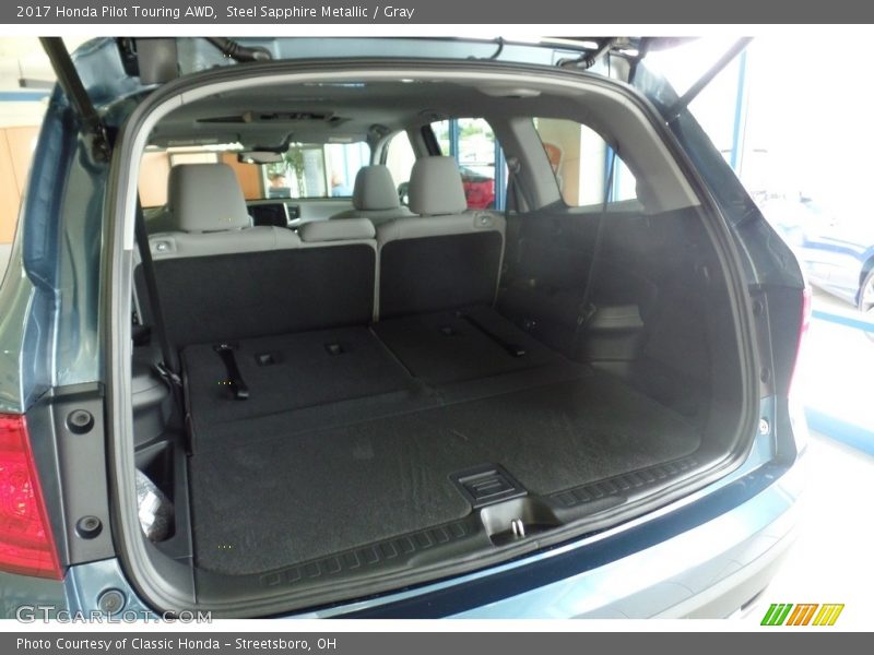 Steel Sapphire Metallic / Gray 2017 Honda Pilot Touring AWD