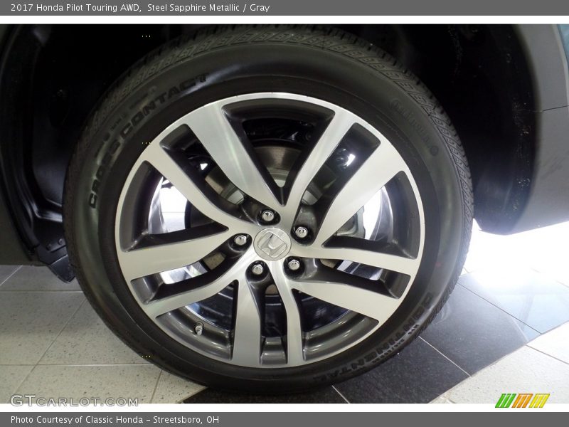 Steel Sapphire Metallic / Gray 2017 Honda Pilot Touring AWD