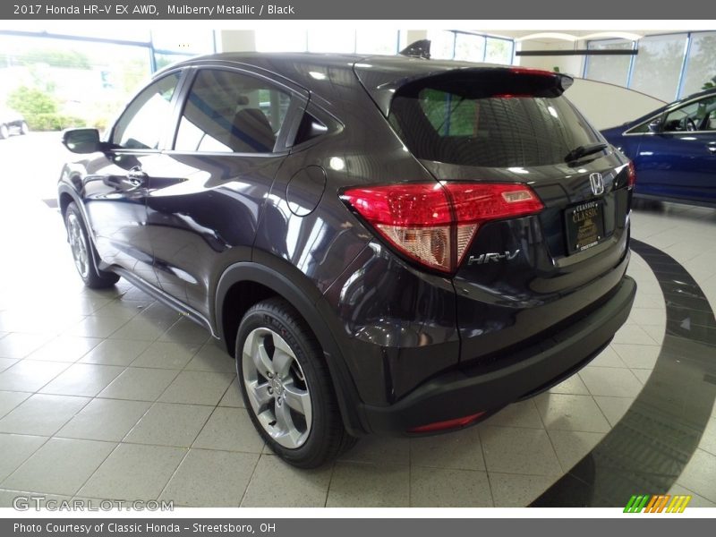 Mulberry Metallic / Black 2017 Honda HR-V EX AWD