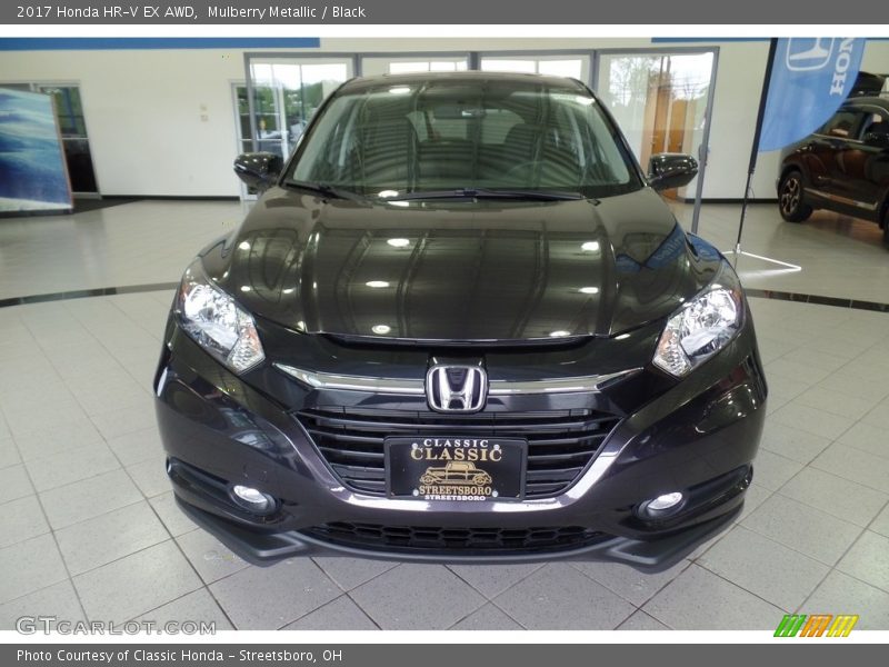Mulberry Metallic / Black 2017 Honda HR-V EX AWD