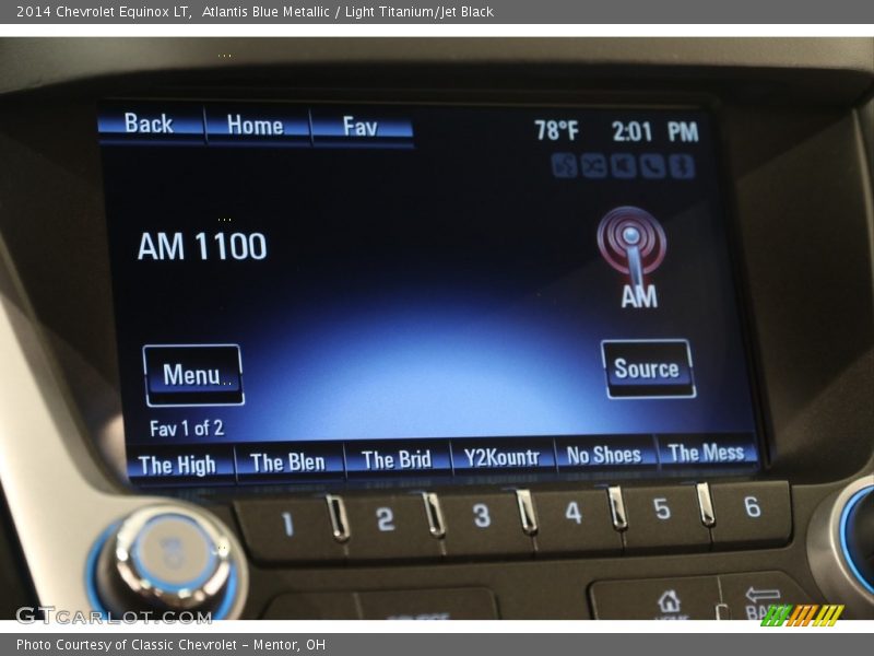 Atlantis Blue Metallic / Light Titanium/Jet Black 2014 Chevrolet Equinox LT