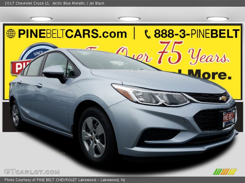Arctic Blue Metallic / Jet Black 2017 Chevrolet Cruze LS