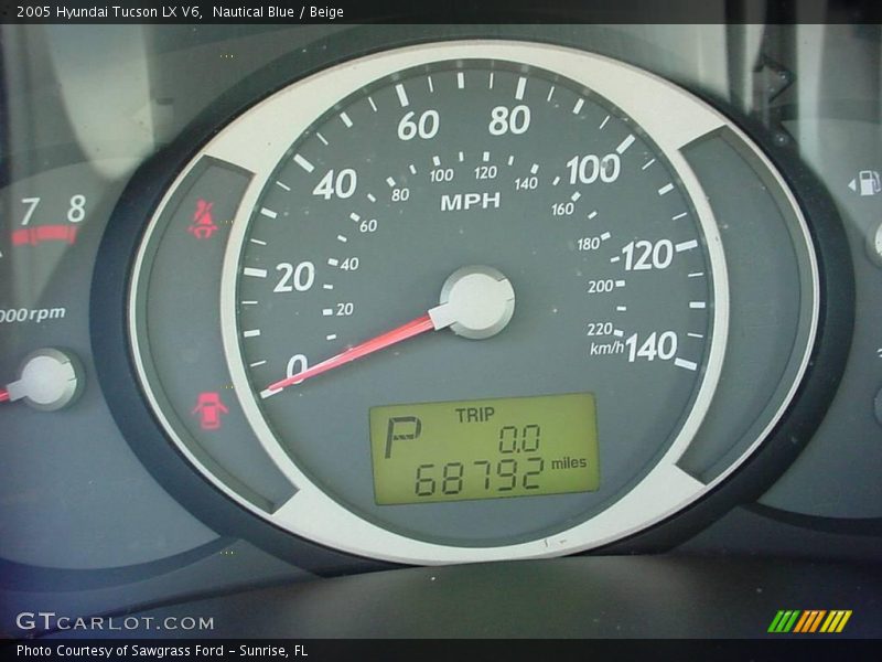 Nautical Blue / Beige 2005 Hyundai Tucson LX V6