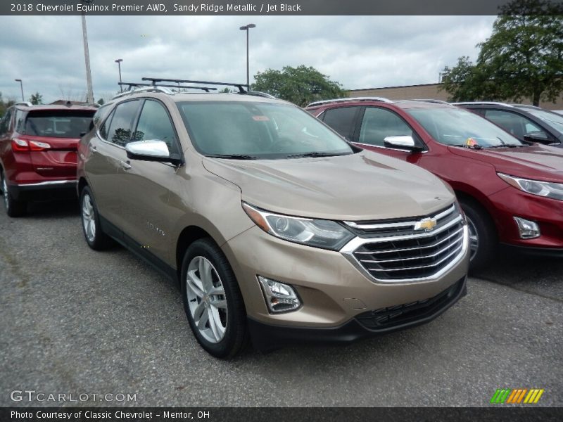 Sandy Ridge Metallic / Jet Black 2018 Chevrolet Equinox Premier AWD