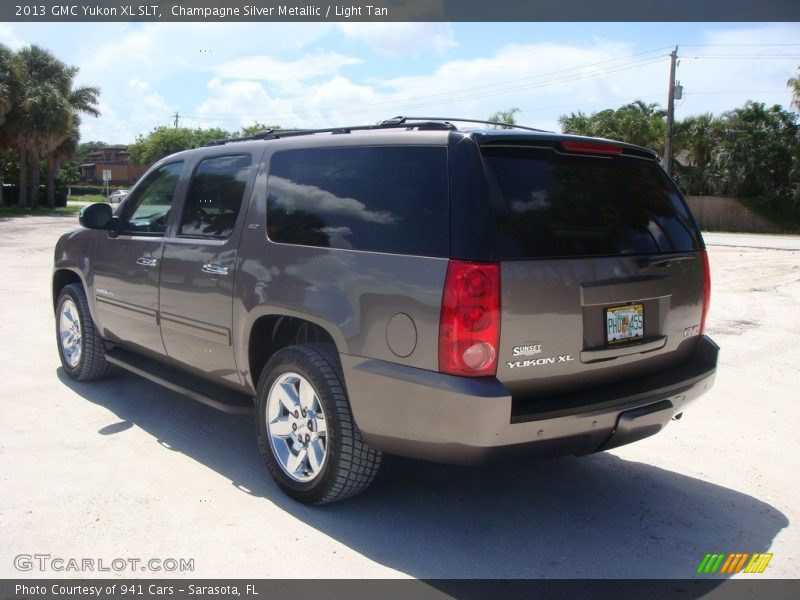 Champagne Silver Metallic / Light Tan 2013 GMC Yukon XL SLT
