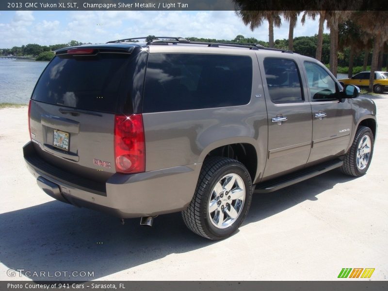 Champagne Silver Metallic / Light Tan 2013 GMC Yukon XL SLT