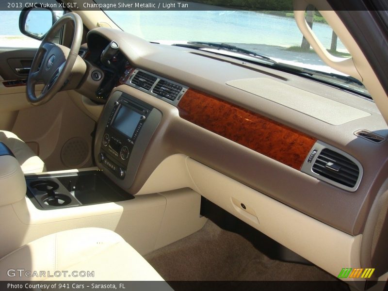 Champagne Silver Metallic / Light Tan 2013 GMC Yukon XL SLT