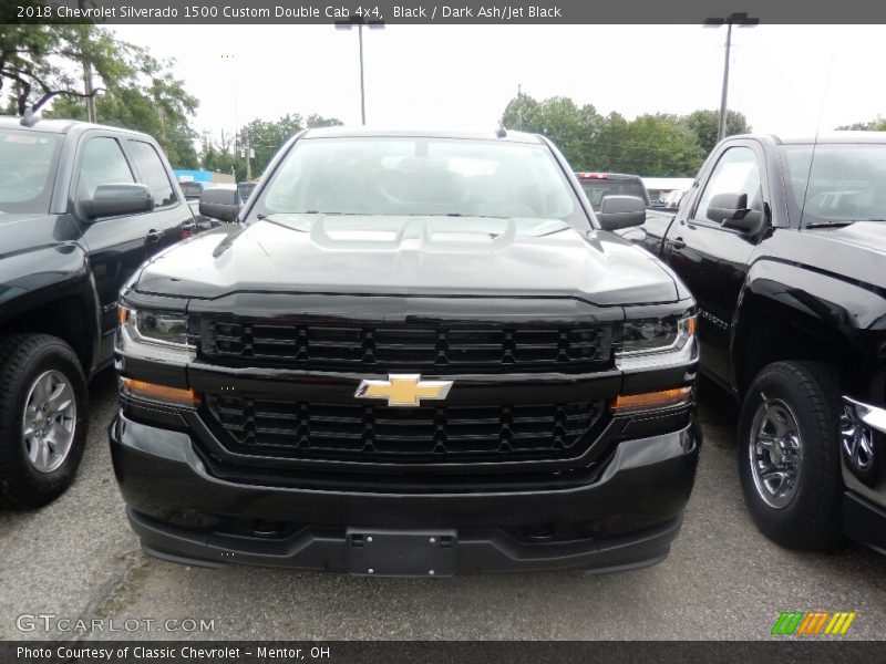 Black / Dark Ash/Jet Black 2018 Chevrolet Silverado 1500 Custom Double Cab 4x4