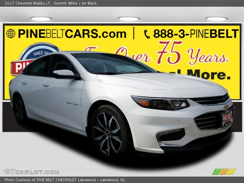 Summit White / Jet Black 2017 Chevrolet Malibu LT