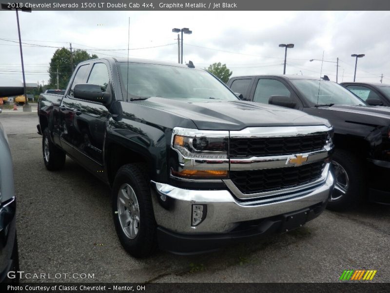 Graphite Metallic / Jet Black 2018 Chevrolet Silverado 1500 LT Double Cab 4x4