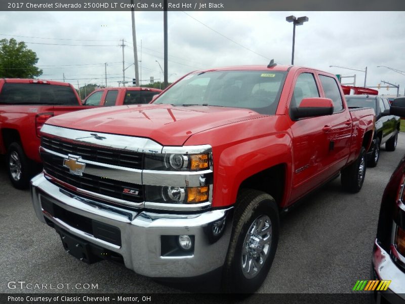 Red Hot / Jet Black 2017 Chevrolet Silverado 2500HD LT Crew Cab 4x4