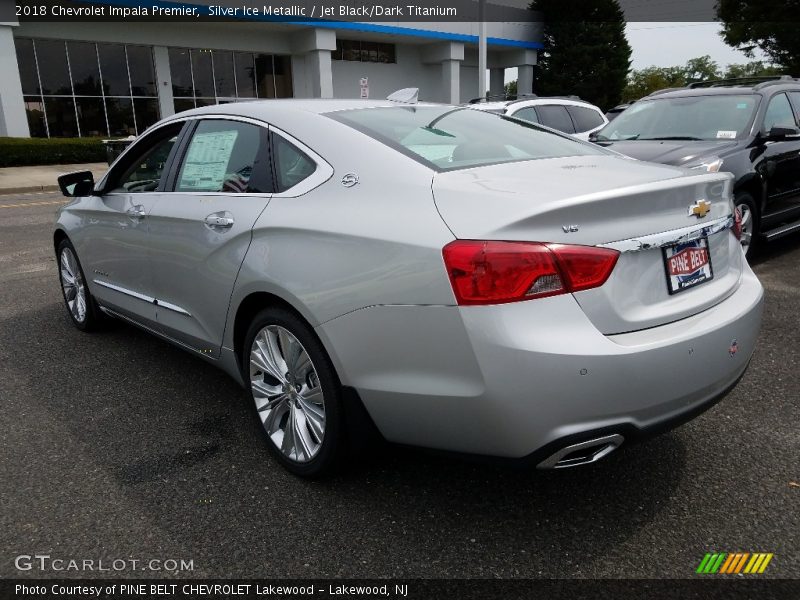 Silver Ice Metallic / Jet Black/Dark Titanium 2018 Chevrolet Impala Premier