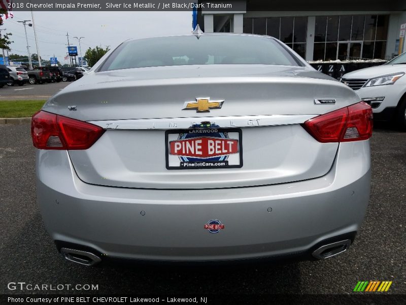 Silver Ice Metallic / Jet Black/Dark Titanium 2018 Chevrolet Impala Premier