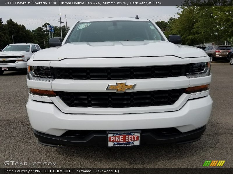 Summit White / Dark Ash/Jet Black 2018 Chevrolet Silverado 1500 Custom Double Cab 4x4