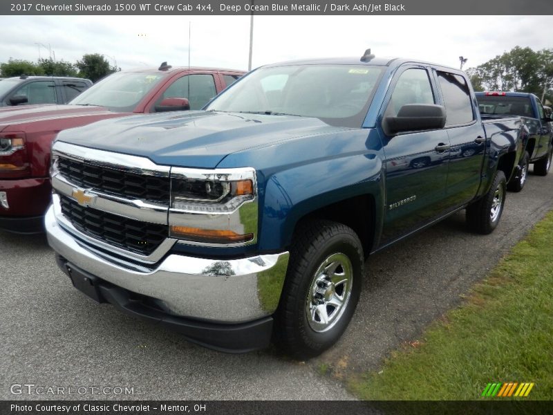 Deep Ocean Blue Metallic / Dark Ash/Jet Black 2017 Chevrolet Silverado 1500 WT Crew Cab 4x4