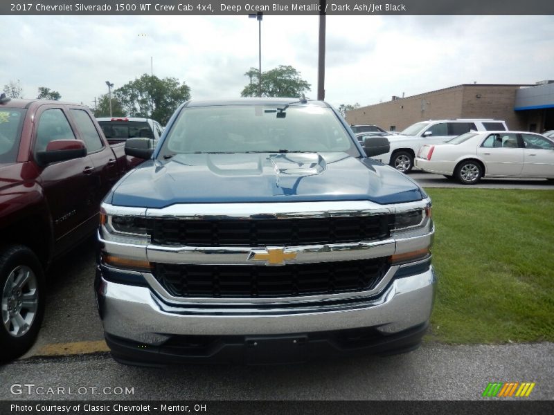 Deep Ocean Blue Metallic / Dark Ash/Jet Black 2017 Chevrolet Silverado 1500 WT Crew Cab 4x4
