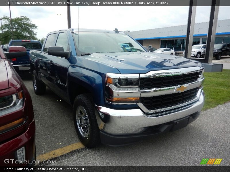 Deep Ocean Blue Metallic / Dark Ash/Jet Black 2017 Chevrolet Silverado 1500 WT Crew Cab 4x4