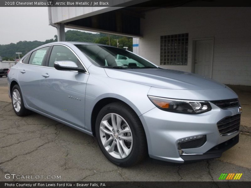 Arctic Blue Metallic / Jet Black 2018 Chevrolet Malibu LT
