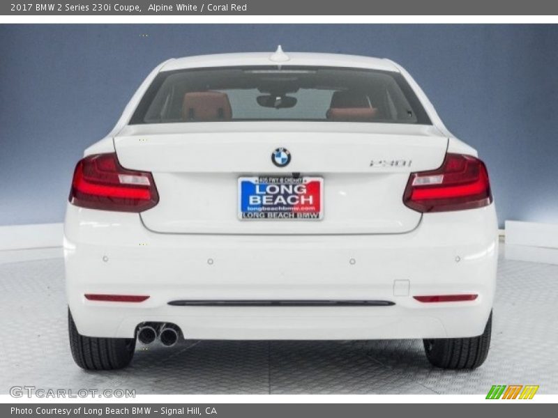 Alpine White / Coral Red 2017 BMW 2 Series 230i Coupe