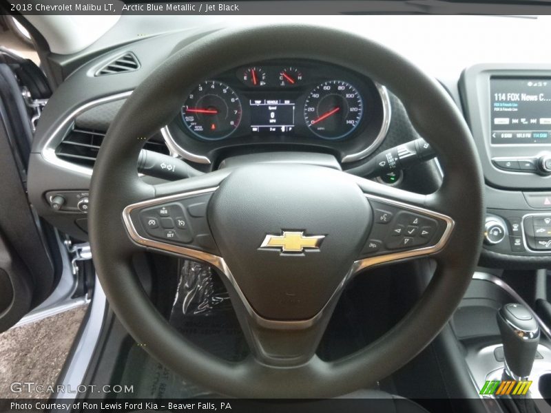 Arctic Blue Metallic / Jet Black 2018 Chevrolet Malibu LT
