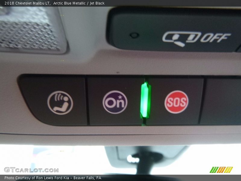 Arctic Blue Metallic / Jet Black 2018 Chevrolet Malibu LT