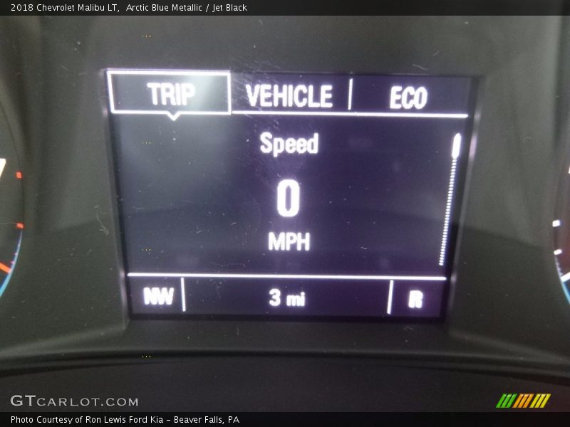 Arctic Blue Metallic / Jet Black 2018 Chevrolet Malibu LT