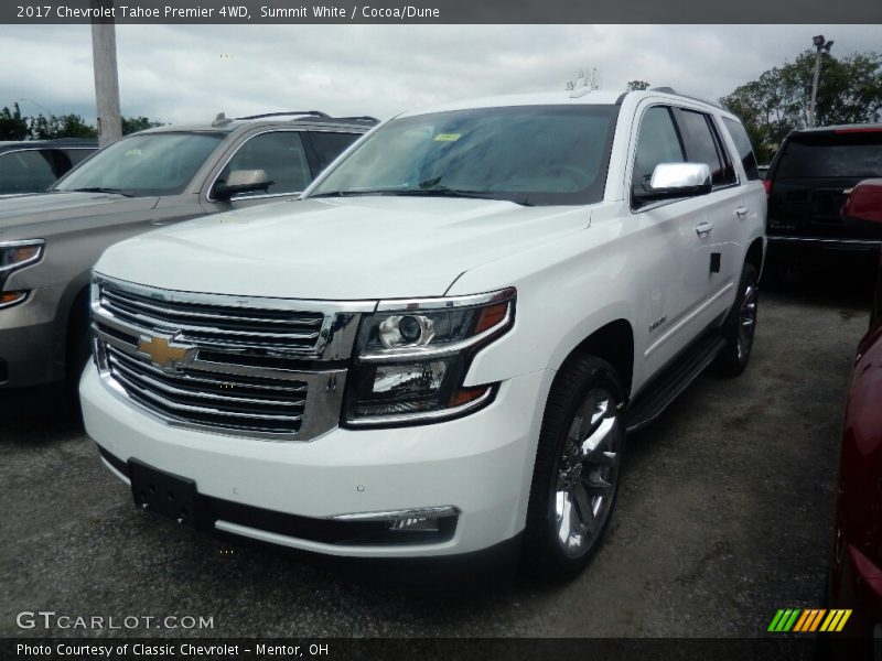 Summit White / Cocoa/Dune 2017 Chevrolet Tahoe Premier 4WD
