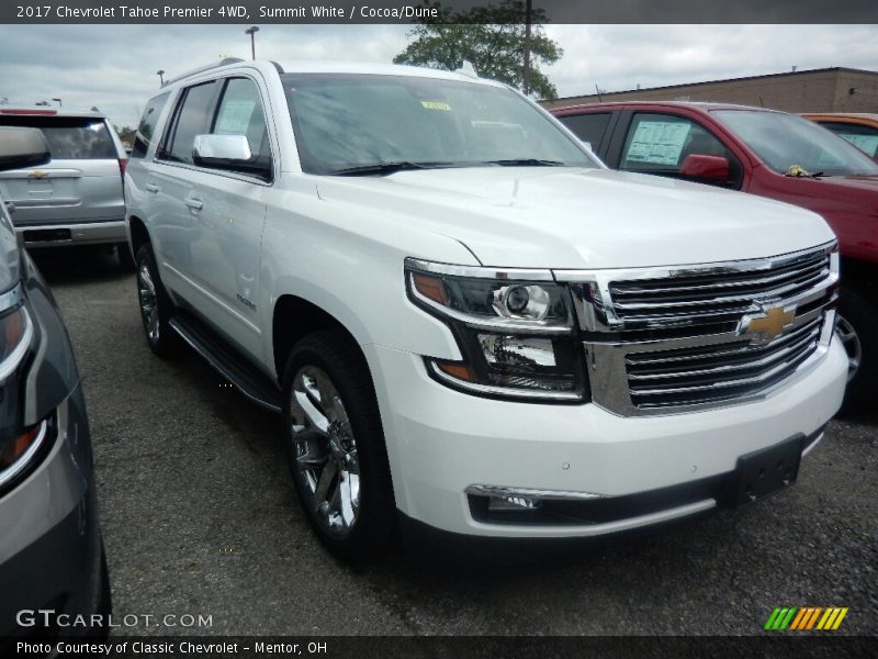 Summit White / Cocoa/Dune 2017 Chevrolet Tahoe Premier 4WD