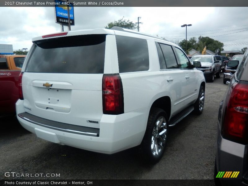Summit White / Cocoa/Dune 2017 Chevrolet Tahoe Premier 4WD