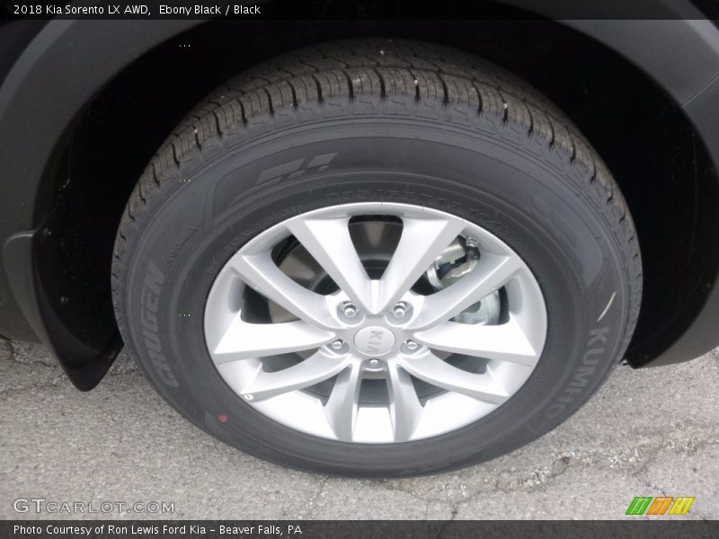 Ebony Black / Black 2018 Kia Sorento LX AWD