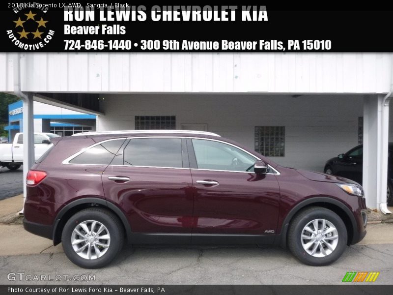 Sangria / Black 2018 Kia Sorento LX AWD