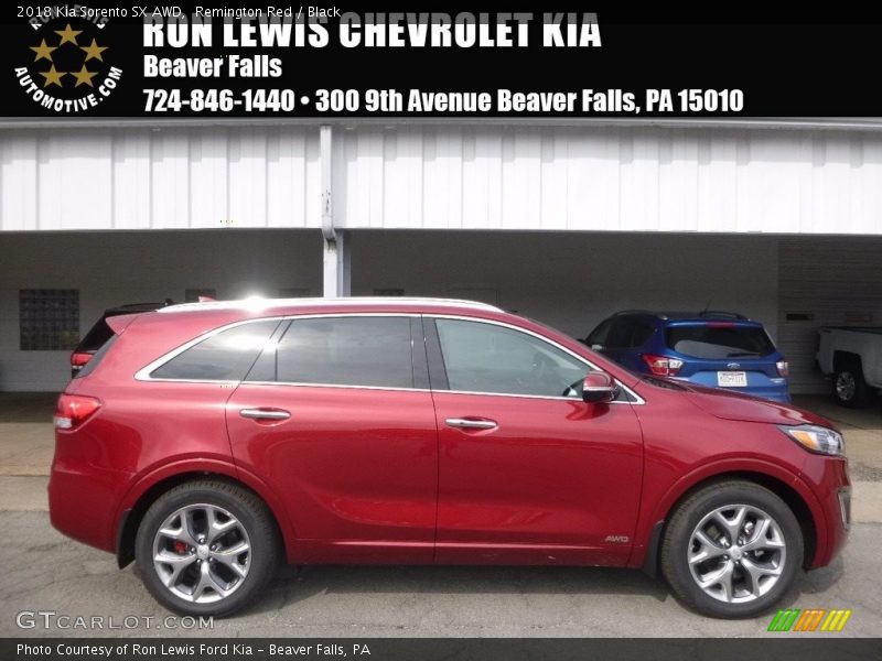 Remington Red / Black 2018 Kia Sorento SX AWD