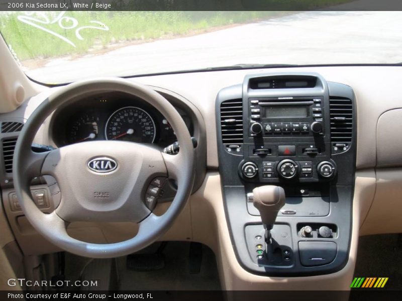 White / Beige 2006 Kia Sedona LX