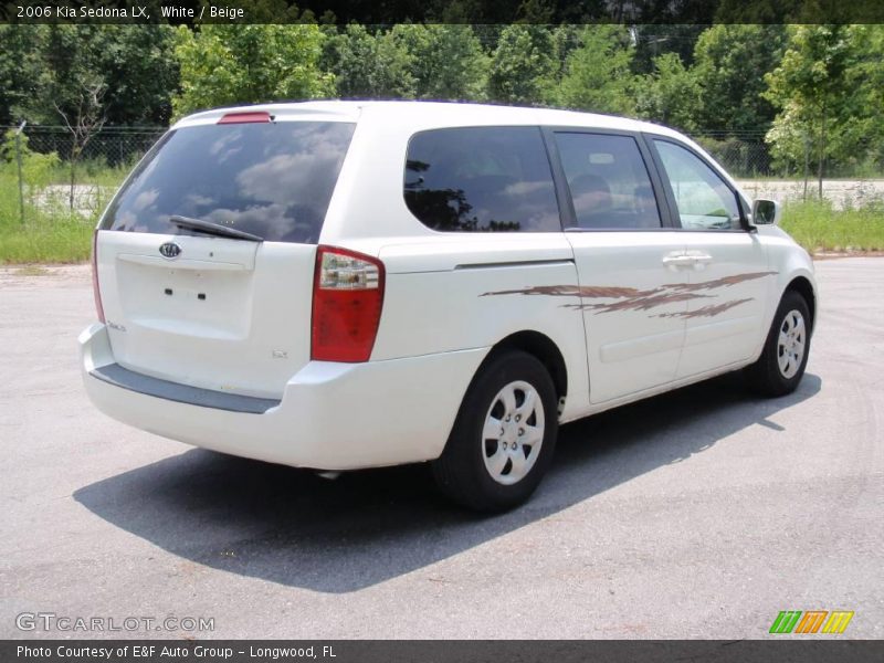 White / Beige 2006 Kia Sedona LX
