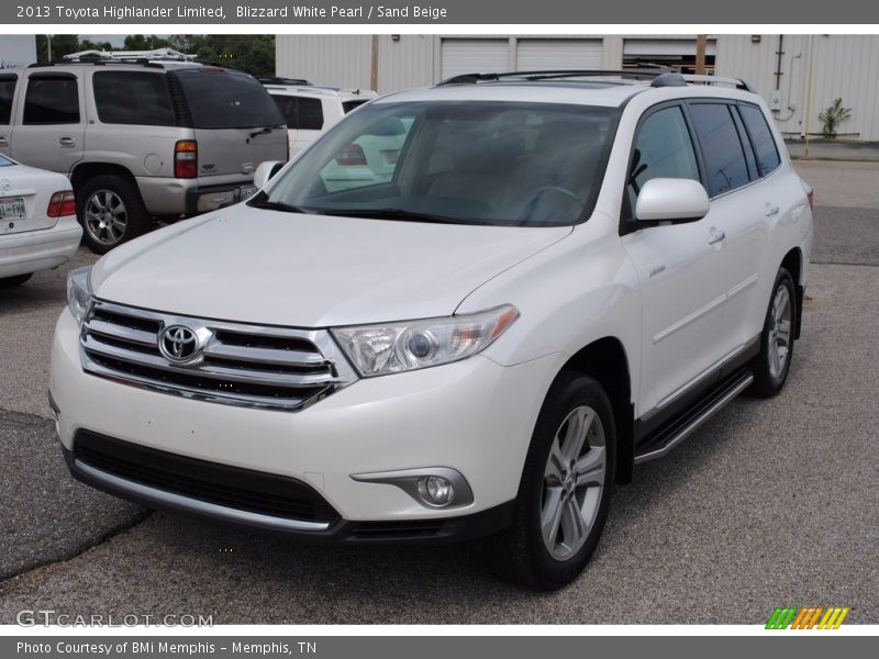 Blizzard White Pearl / Sand Beige 2013 Toyota Highlander Limited
