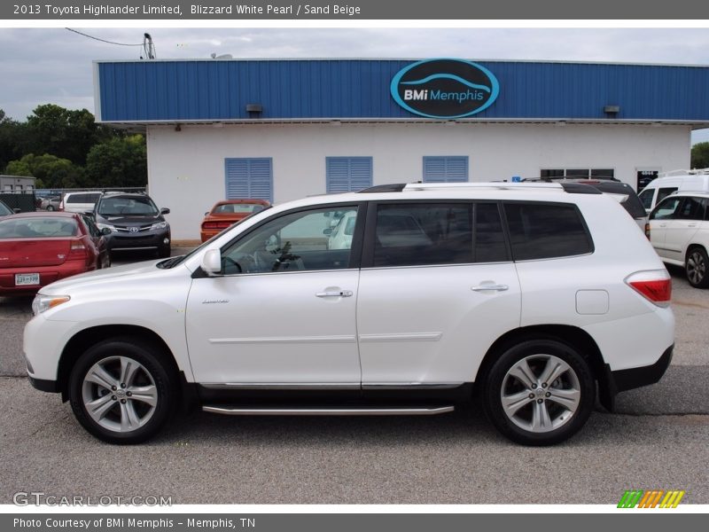 Blizzard White Pearl / Sand Beige 2013 Toyota Highlander Limited