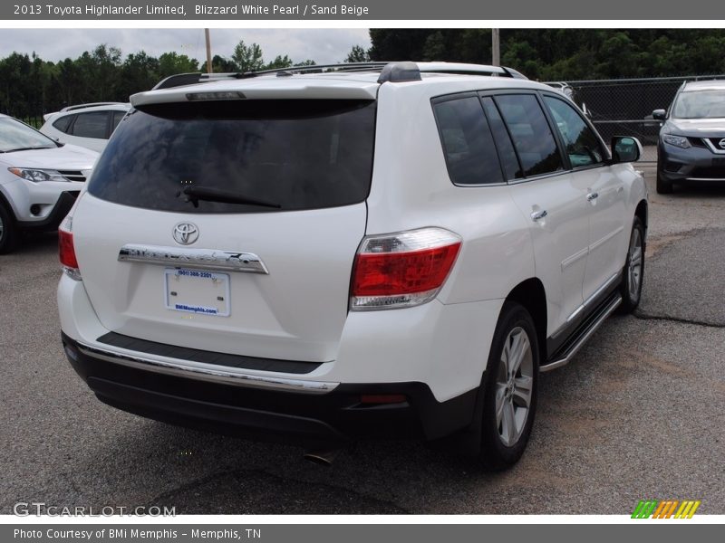 Blizzard White Pearl / Sand Beige 2013 Toyota Highlander Limited