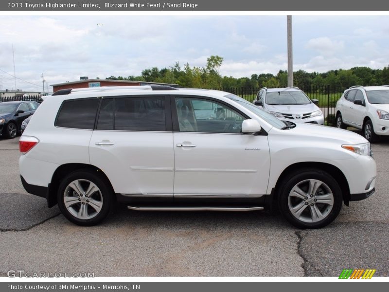 Blizzard White Pearl / Sand Beige 2013 Toyota Highlander Limited