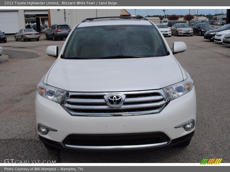 Blizzard White Pearl / Sand Beige 2013 Toyota Highlander Limited