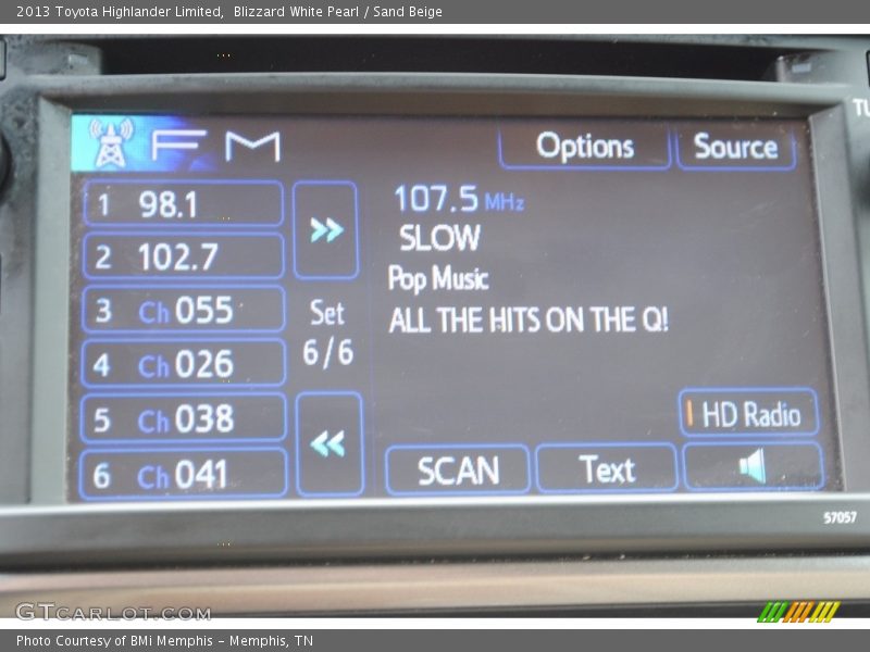 Blizzard White Pearl / Sand Beige 2013 Toyota Highlander Limited