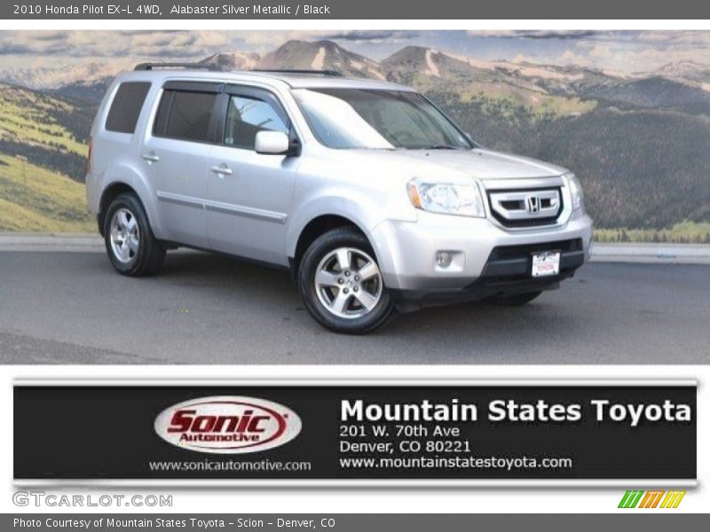 Alabaster Silver Metallic / Black 2010 Honda Pilot EX-L 4WD