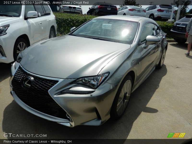 Atomic Silver / Circuit Red 2017 Lexus RC 350 F Sport AWD