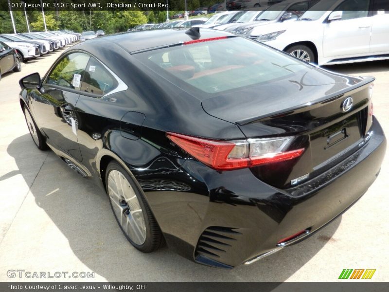 Obsidian / Circuit Red 2017 Lexus RC 350 F Sport AWD