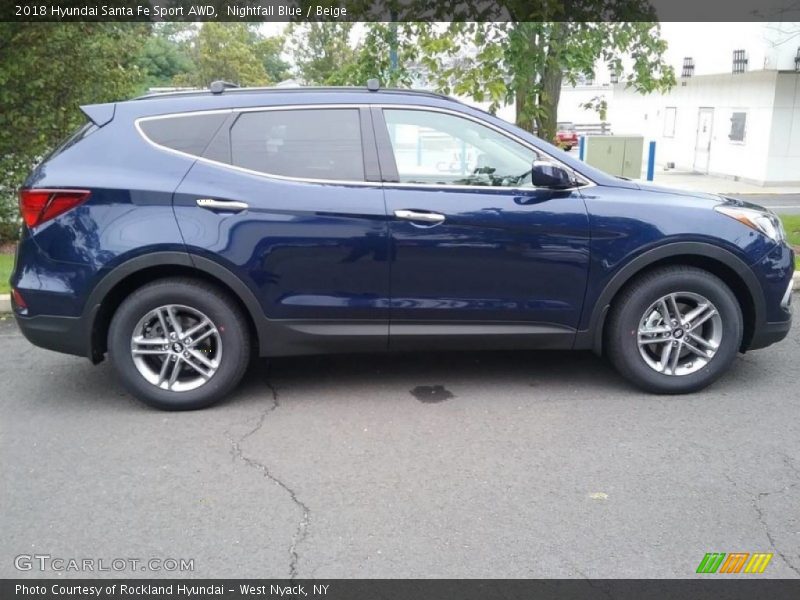 Nightfall Blue / Beige 2018 Hyundai Santa Fe Sport AWD
