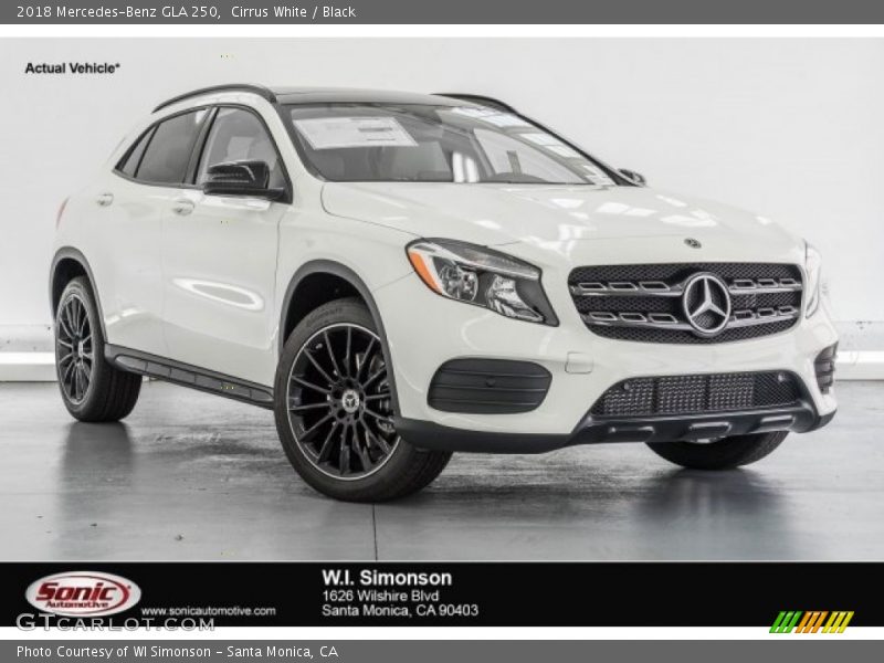 Cirrus White / Black 2018 Mercedes-Benz GLA 250