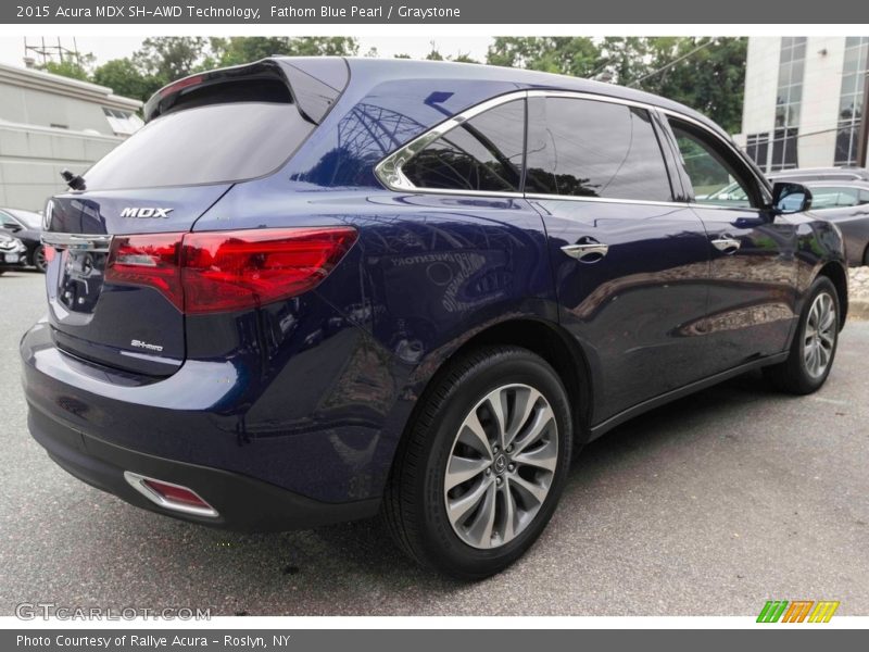 Fathom Blue Pearl / Graystone 2015 Acura MDX SH-AWD Technology