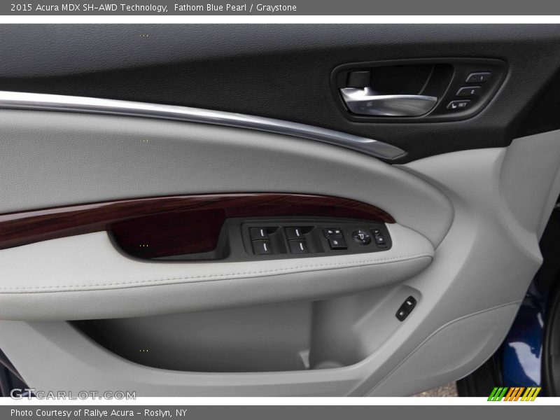 Fathom Blue Pearl / Graystone 2015 Acura MDX SH-AWD Technology