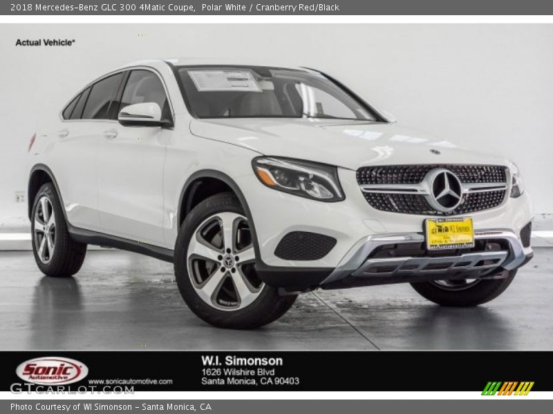 Polar White / Cranberry Red/Black 2018 Mercedes-Benz GLC 300 4Matic Coupe