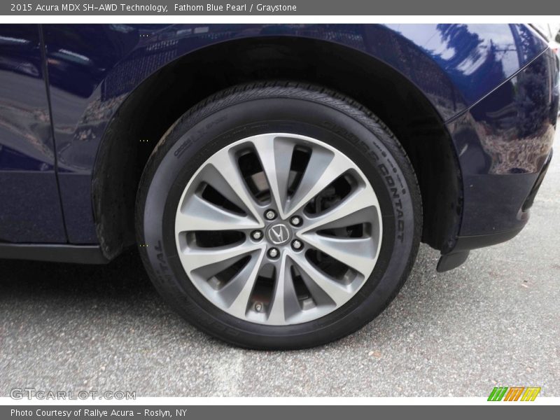 Fathom Blue Pearl / Graystone 2015 Acura MDX SH-AWD Technology