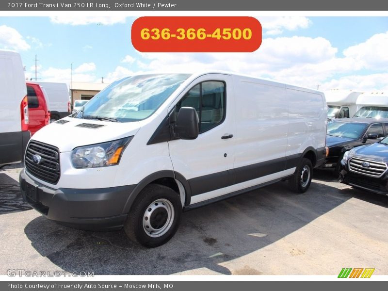 Oxford White / Pewter 2017 Ford Transit Van 250 LR Long
